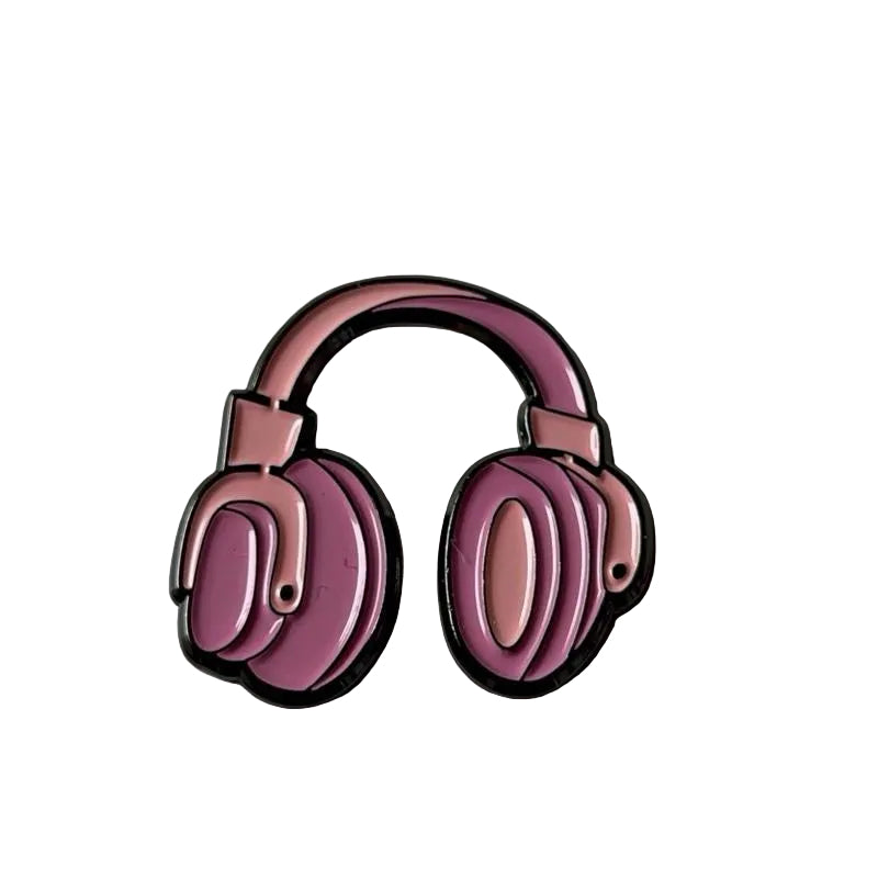 Pink Headphones Phone Sticker