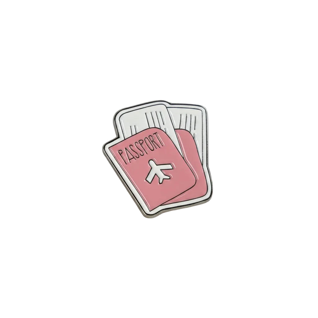 Pink Passport Metal Phone Sticker
