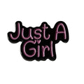 Just A Girl Phone Metal Sticker
