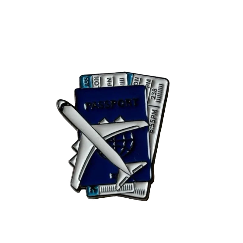 Blue Passport Phone Metal Sticker