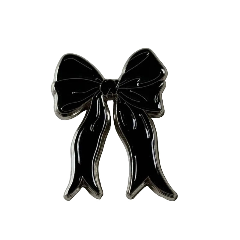 Black Bow Phone Metal Sticker