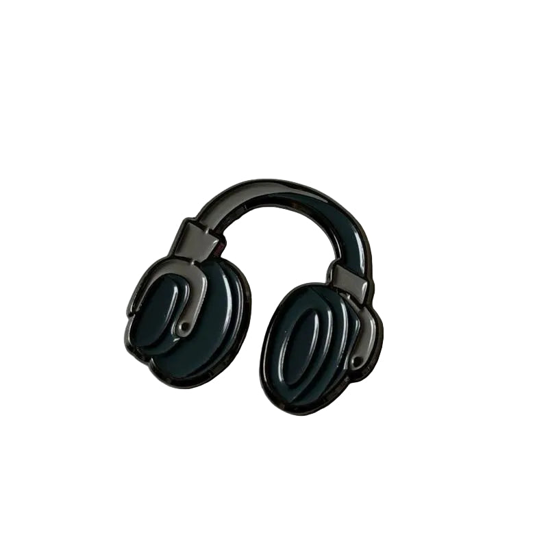 Dark Headphones Phone Metal Sticker