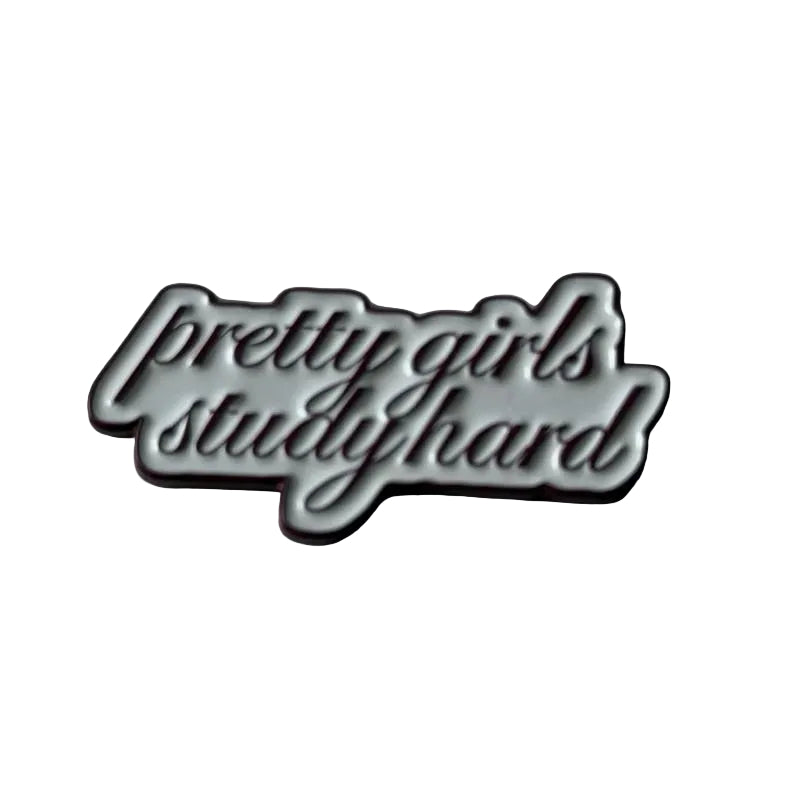 Pretty Girls Study Hard Phone Metal Sticker