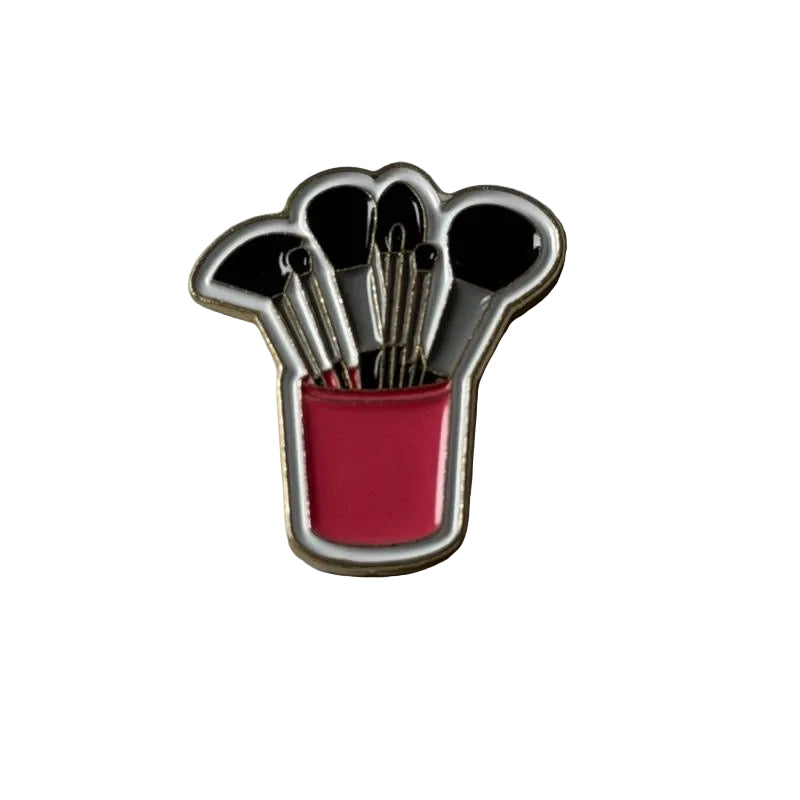 Make Up Brushes Phone Metal Stickers