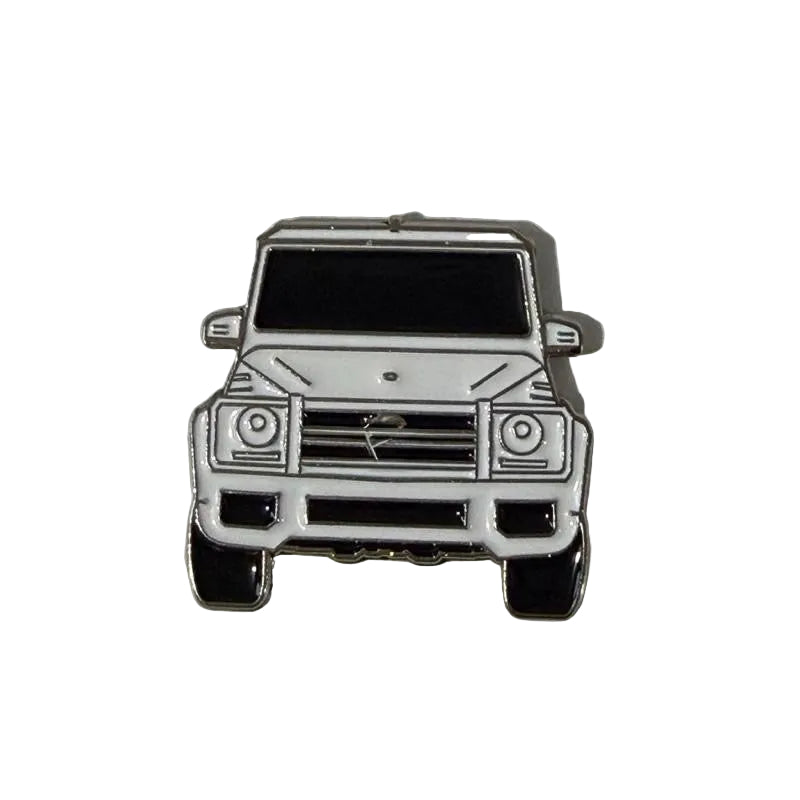 White Car Phone metal Sticker