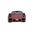 Pink Car Phone Metal Sticker