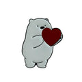 White Bear Sticker